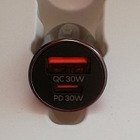 Διαφανής φορτιστής αυτοκινήτου USB-A Type-C LX-VC803 MOXOM Moxom