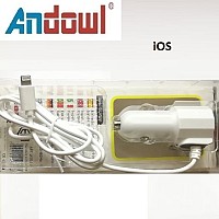 Φορτιστής αυτοκινήτου με θύρα USB και καλώδιο Lightning 3.1A M2-0317A2 ANDOWL Andowl