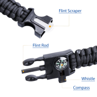 Paracord βραχιόλι επιβίωσης χακί στρατού OEM