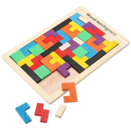 Ξύλινο παιδικό εκπαιδευτικό παιχνίδι Tetris puzzle wood intelligence 2106 OEM