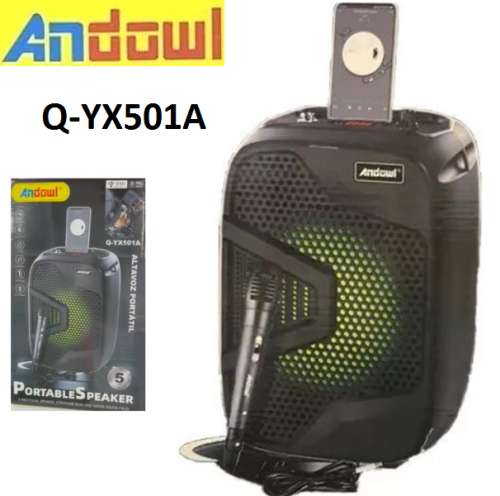 Φορητό ηχείο καραόκε με μικρόφωνο Bluetooth Q-YX501A ANDOWL Andowl