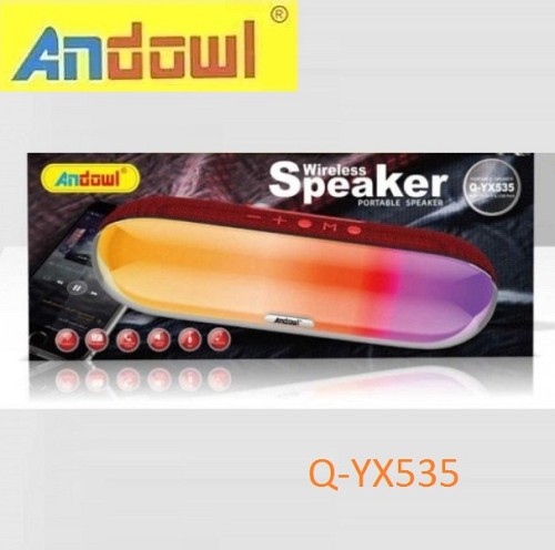 Επαναφορτιζόμενο φορητό ηχείο Bluetooth πορτοκαλί Q-YX535 ANDOWL Andowl