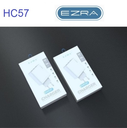 Φορτιστής πρίζας γρήγορης φόρτισης 3 USB 3.0A λευκός HC57 EZRA EZRA