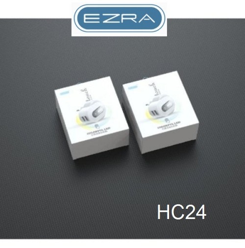 Φορτιστής πρίζας 2 USB με φως LED λευκός HC24 EZRA EZRA