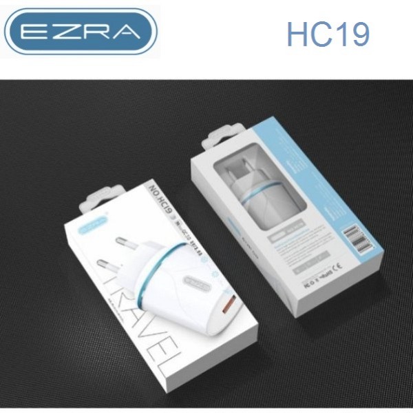 Φορτιστής ταξιδιού USB 3.0A λευκός HC19 EZRA EZRA