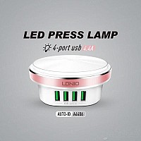 Γρήγορος φορτιστής κινητού και φως νυκτός LED 4 USB 4.4A A4406 LDNIO Ldnio