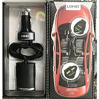 Φορτιστής αυτοκινήτου LDNIO C502 usb 4 ports με καλώδιο επέκτασης 0455 Ldnio