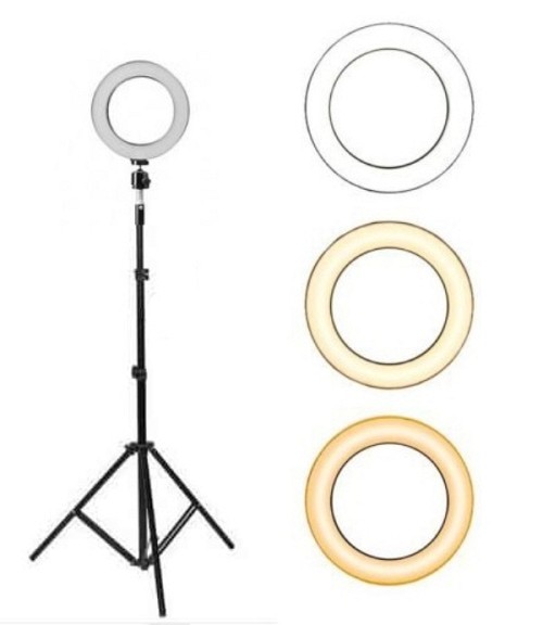 Φωτιστικό δαχτυλίδι USB LED 16 cm με ροοστάτη και μεγάλο τρίποδο 0485 OEM