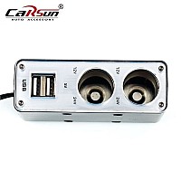 Διπλός φορτιστής αναπτήρα αυτοκινήτου 2USB 100W C1200 CARSUN 8102 Carsun