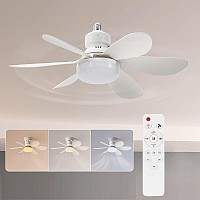 Ανεμιστήρας - λάμπα οροφής με τηλεχειριστήριο Ε27 40W 52cm λευκός 27552 OEM