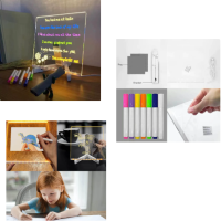 Ακρυλικός φωτεινός πίνακας γραφής με μαρκαδόρους USB 10086 9555 OEM