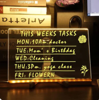 Ακρυλικός φωτεινός πίνακας γραφής με μαρκαδόρους USB 10086 9555 OEM