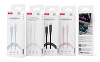 XO NB-Q265B PD 60W Type-C σε Type-C Μινιμαλιστικό Καλώδιο (Μαύρο)