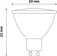 Avide LED Σπότ Αλουμίνιο + Πλαστικό 7W GU10 110° Θερμό 3000K Υψηλής Φωτεινότητας