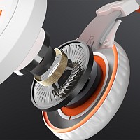 Meetion MT-HP021 Gaming Ακουστικά Άσπρο + Πορτοκαλί