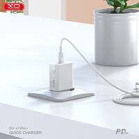 XO L126 USB-C PD20W Fast Charging Charger with Lightning cable(NB-Q189A)