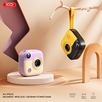 XO PR223 mini camera digital display fast charging power bank 10000mAh (Purple & White)