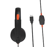 Meetion HP003U Ακουστικά Τηλεφωνίας USB / Μαύρο