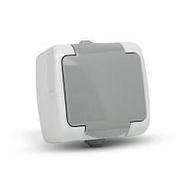 Entac Stephan surface mounted wall socket earthed IP54