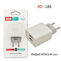 XO L65EU 2.4A Διπλής Θύρας USB Φορτιστής Άσπρο