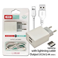 XO L65EU 2.4A Διπλής Θύρας USB Φορτιστής για Lightning