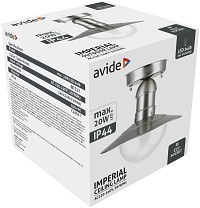 Avide Outdoor Ceiling Lamp Imperial 1xE27 IP44 Stainless Steel