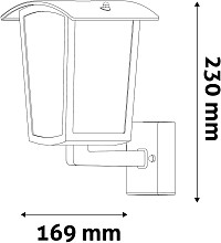 Avide Εξωτερικό Φωτιστικό Τοίχου Coronado 1xE27 IP44 Μαύρο