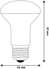 Avide LED R63 8W E27 Ψυχρό 6400K