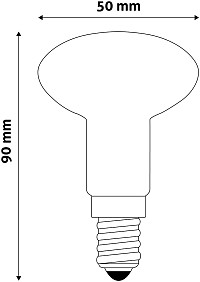 Avide LED Filament R50 4W E14 160° Λευκό 4000K