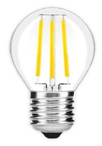Avide LED Filament Σφαιρική 6W E27 360° Λευκό 4000K Υψηλής Φωτεινότητας
