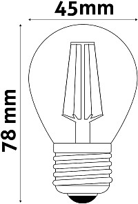 Avide LED Filament Σφαιρική 6W E27 360° Λευκό 4000K Υψηλής Φωτεινότητας