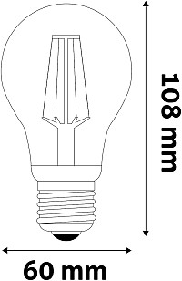 Avide LED White Filament Globe 10.5W E27 WW 2700K