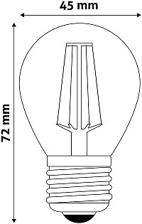 Avide LED Filament Σφαιρική  4W E27 360° Λευκό 4000K
