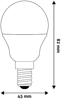Avide LED Σφαιρική G45 6.5W E14 Θερμό 3000K Υψηλής Φωτεινότητας