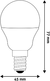 Avide LED Σφαιρική G45 2.5W E14 Ψυχρό 6400K Υψηλής Φωτεινότητας