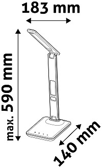 Avide LED Φωτιστικό Γραφείου Δερμάτινο με Ημερολόγιο Καφέ 6W