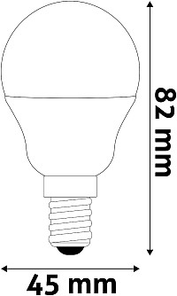 Avide LED Σφαιρική G45 2.9W E14 Θερμό 3000K Super Υψηλής Φωτεινότητας