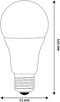 Avide LED Κοινή A70 16W E27 Λευκό 4000K Υψηλής Φωτεινότητας