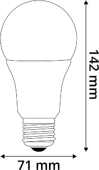 Avide LED Κοινή A70 16W E27 Θερμό 2700K Υψηλής Φωτεινότητας