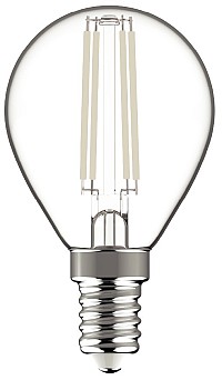 Avide LED White Filament Mini Globe 4.5W E14 WW 2700K