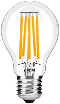 Avide LED Filament Κοινή 12W E27 A65 360° Θερμό 2700K Υψηλής Φωτεινότητας