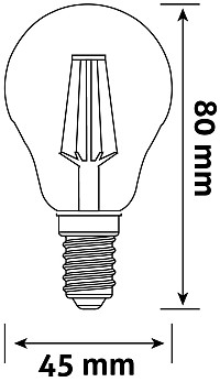 Avide LED Filament Mini Globe 5.9W E14 NW 4000K Dimmable