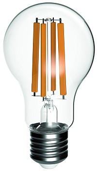 Avide LED Filament Κοινή 9.5W E27 A60 Θερμό 2700K Super Υψηλής Φωτεινότητας