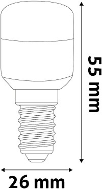 Avide LED T26 1.3W Λευκό 4000K
