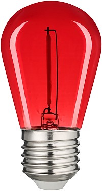 Avide LED Διακοσμητική Λάμπα Filament 0.6W E27 Κόκκινο
