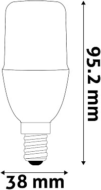 Avide LED Bright Stick Bulb T37 4W E14 Λευκό 4000K