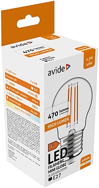 Avide LED Filament Mini Globe 4.5W E27 NW 4000K