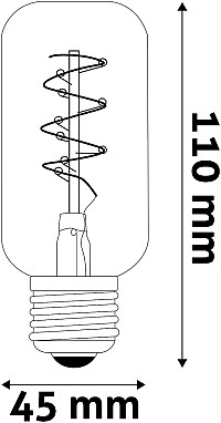 Avide LED Soft Filament T45 4.5W E27 Θερμό 2700K