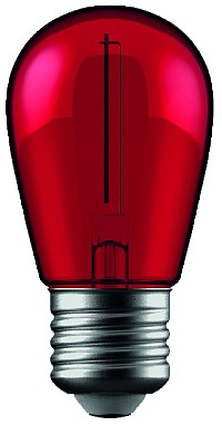 Avide LED Διακοσμητική Λάμπα Filament 1W E27 Κόκκινο