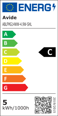 Avide LED Filament Σφαιρική 4.9W E14 Θερμό 2700K Super Υψηλής Φωτεινότητας